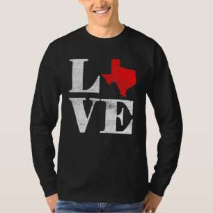 Proud America Citizen State Flag Land Map Love Tex T-Shirt
