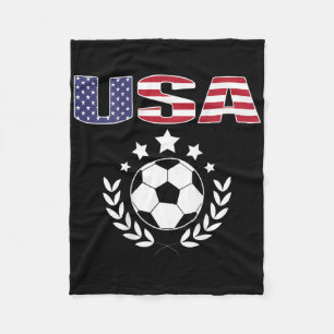 Proud America Soccer Fans Jersey - Usa Flag Footby Fleece Blanket