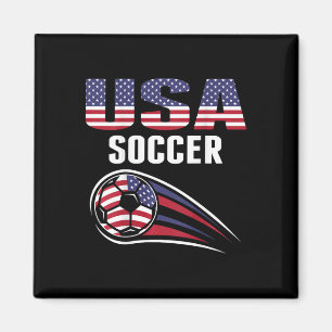 Proud America Soccer Team Supporter Usa Flag Footb Magnet