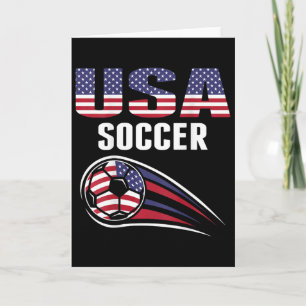 Proud America Soccer Team Supporter Usa Flag Footl Card