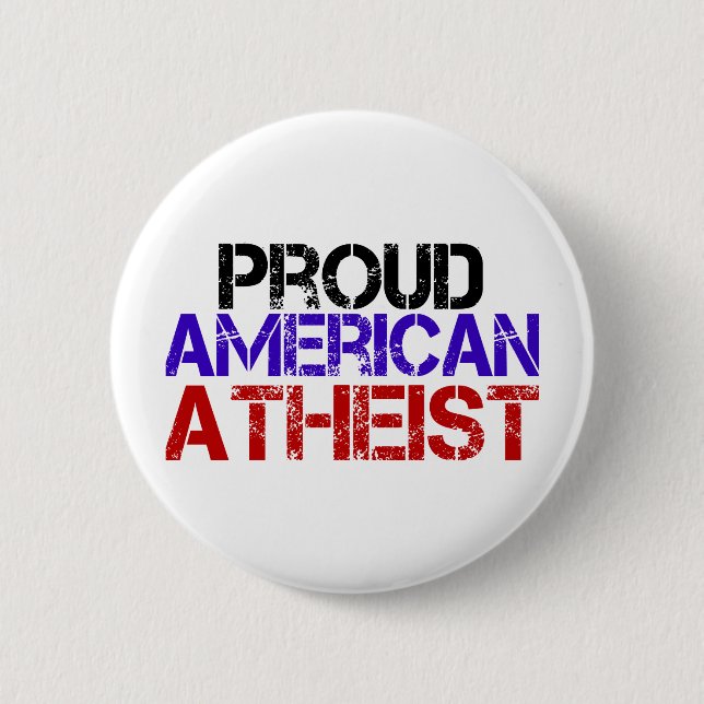 Proud American Atheist Pinback Button (Front)