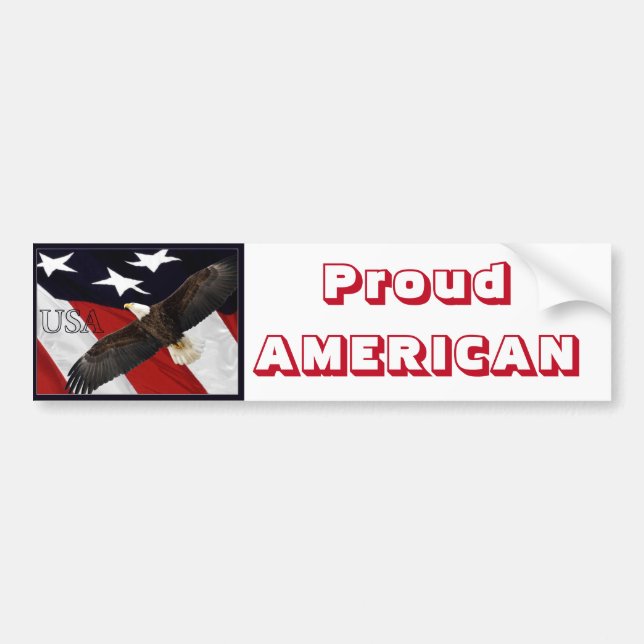 Proud American Bumper Sticker (Front)
