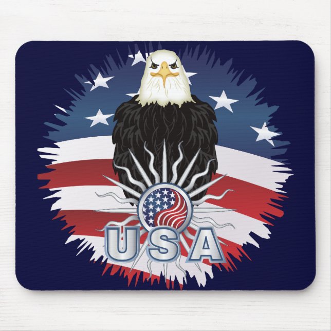 Proud American Eagle Mouse Pad (Front)