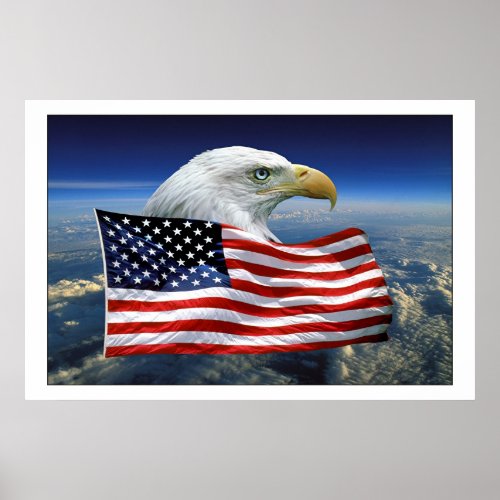 Proud American Eagle Poster