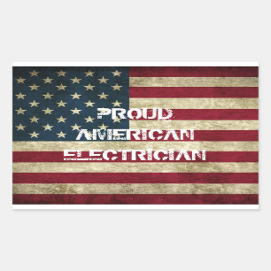 Proud American Electrician Sticker