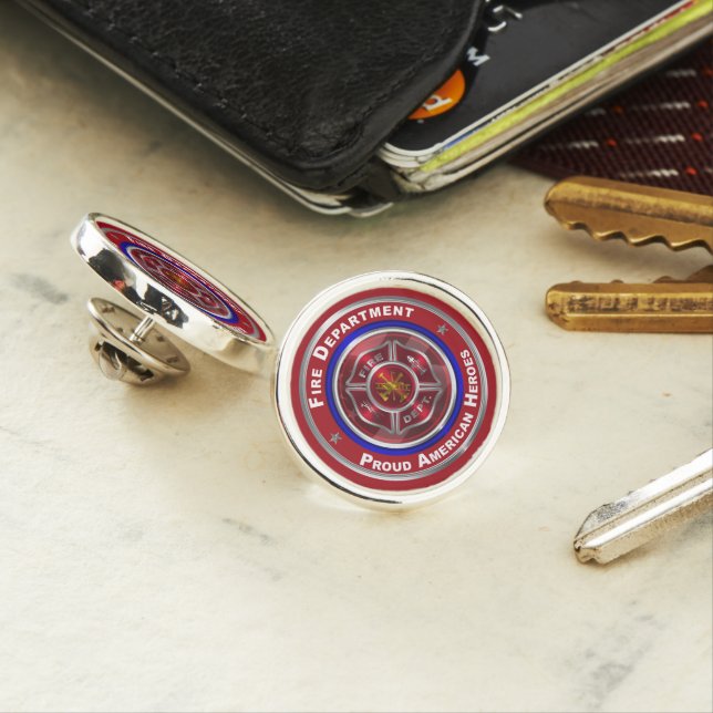 Proud American Firefighter Lapel Pin (In Situ)