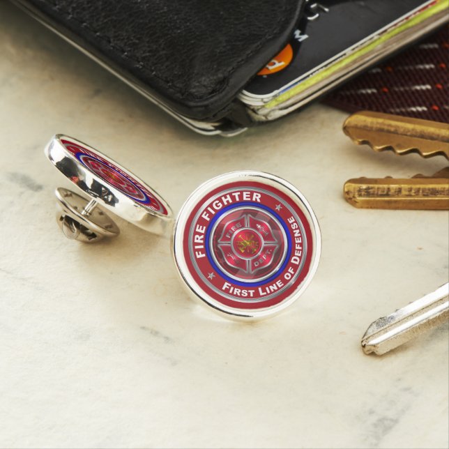 Proud American Firefighter Lapel Pin (In Situ)