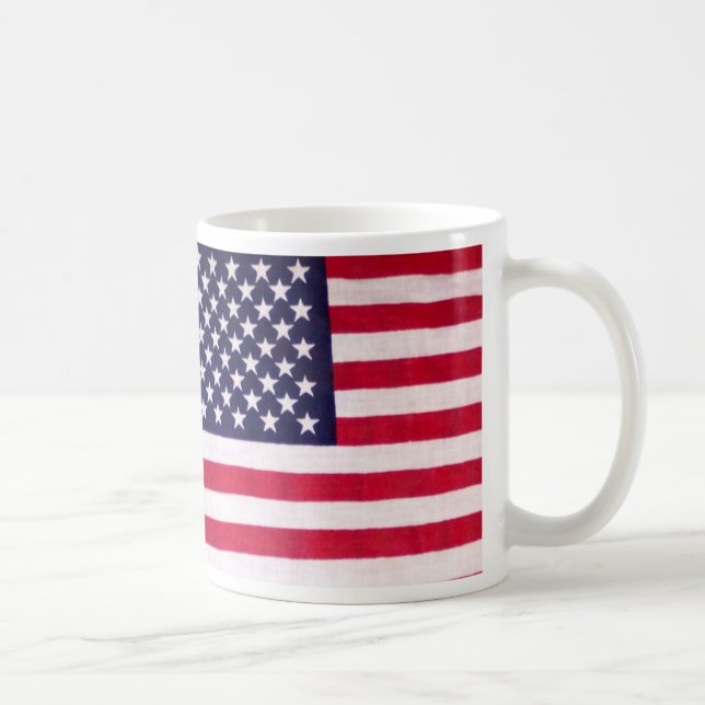 Proud American flag mug customisable words (Right)