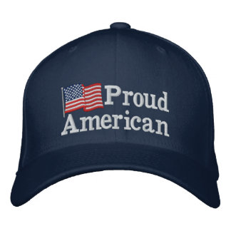 Proud American Flag NB Embroidered Baseball Cap