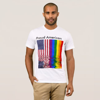 Proud American Gay Pride USA Flag T-Shirt