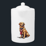 Proud American Golden Retriever Vintage Tee 4 Teapot<br><div class="desc">Proud American Golden Retriever Vintage Tee 4</div>