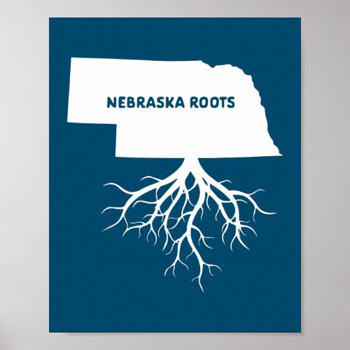 Proud American Grown With Nebraska State Roots  Poster
