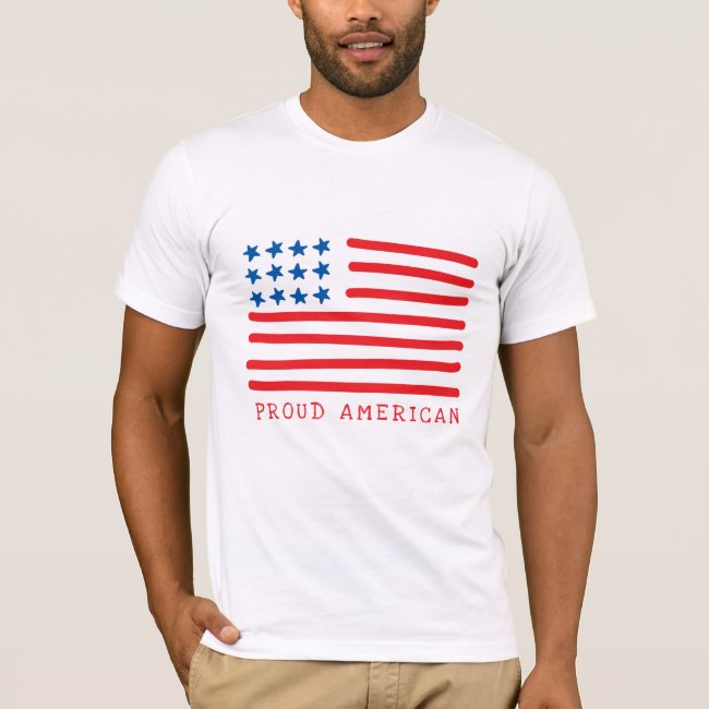 Proud American | Hand Drawn American Flag