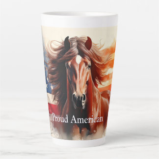 Proud American Horse Latte Mug