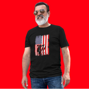 Proud American Lineman Patriotic Utility Worker T-Shirt