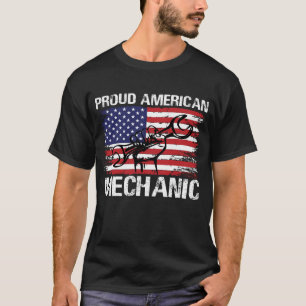 Proud American Mechanic Design T-Shirt