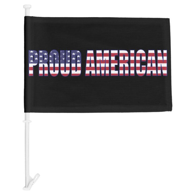 PROUD AMERICAN modern USA flag script  (Front)