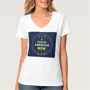Proud American Mom 4th of July T-Shirt
