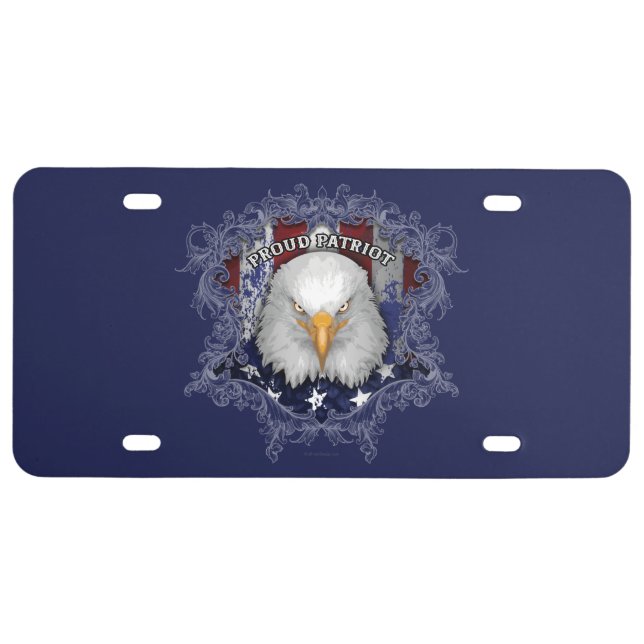 Proud American Patriot License Plate (Front)