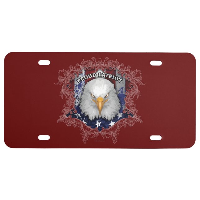 Proud American Patriot License Plate (Front)