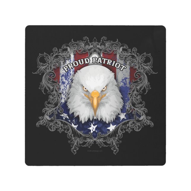 Proud American Patriot Metal Print (Front)