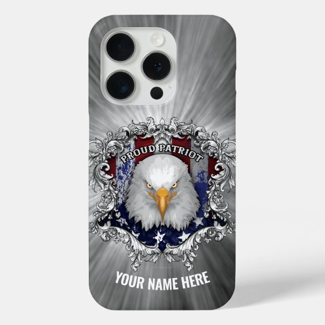 Proud American Patriot (personalized) Case-Mate iP iPhone Case (Back)