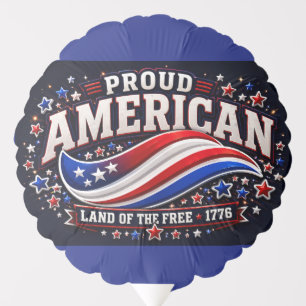 Proud American Patriotic Shirt – Land of the Free  Balloon