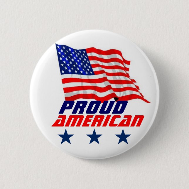 Proud American Pinback Button (Front)