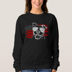 Proud American Pitbull  USA Pit Bull Dad Mom Sweatshirt