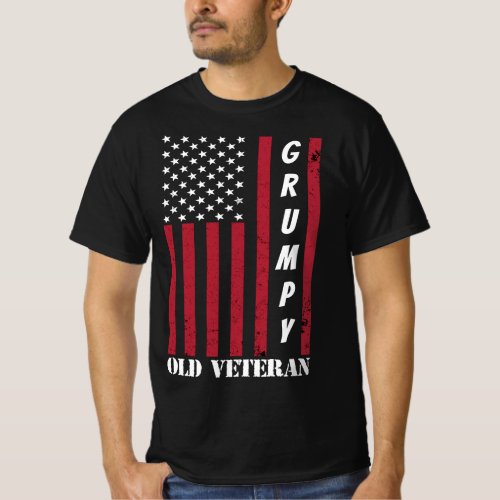 Proud American Style Grandpa Grumpy Old Veteran T_Shirt
