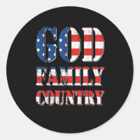 Proud American Us Flag God Family Country