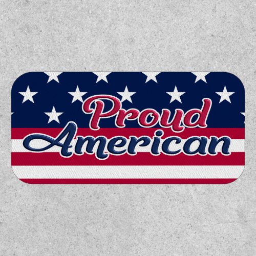 Proud american USA flag red blue white patriotic Patch