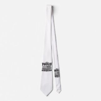 Proud American USA Flag White Neck Tie