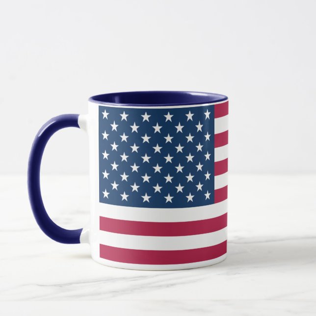Proud Americans | Large 15 oz American Flag Mug (Left)