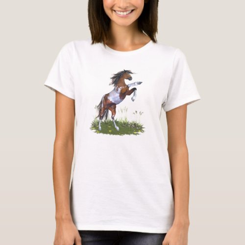 Proud and Free  Paint Mustang T_Shirt