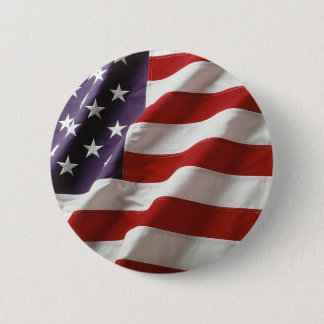 Proud and Patriotic USA Flag Button
