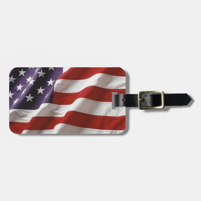 Proud and Patriotic USA Luggage Tag (Front Horizontal)