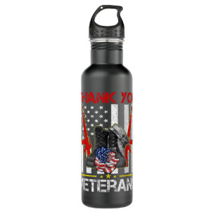 Proud and Thank you Military Veterans, Gifts Veter Stainless Steel Water Bottle