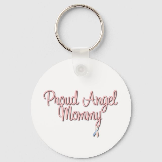 Proud Angel Mommy Keychain (Front)