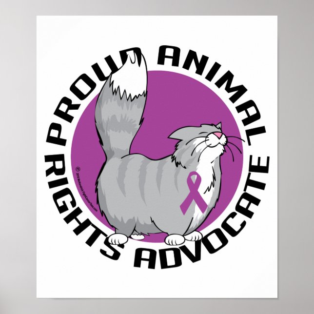 Proud Animal Rights Advocate Poster (Front)