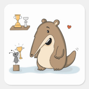 Proud Anteater Team Victory Square Sticker
