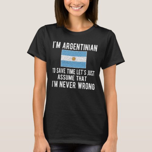 Proud Argentinian Flag Argentina Roots Argentinian T_Shirt