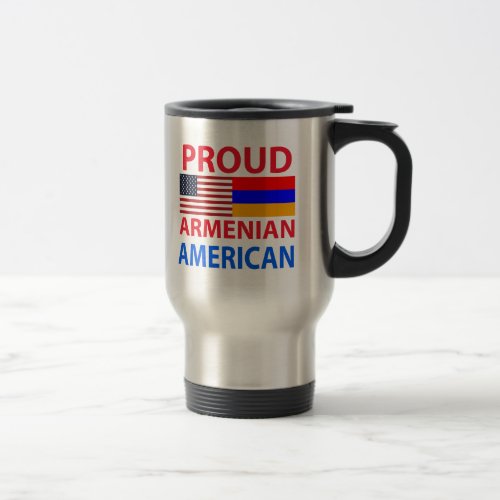 Proud Armenian American Travel Mug