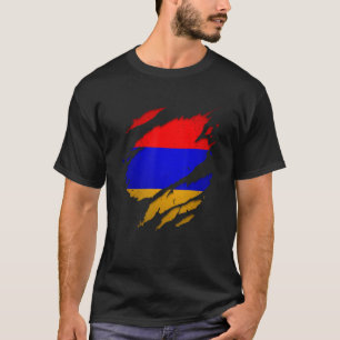 Proud Armenian  Torn Ripped Armenia Flag T-Shirt
