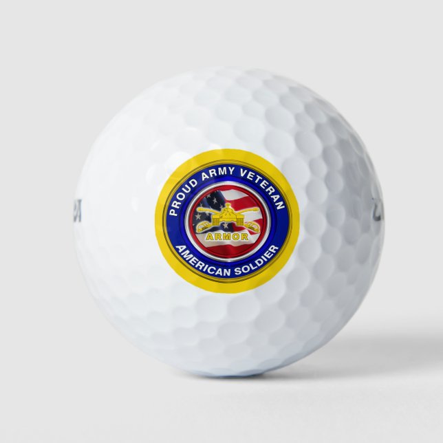 Proud Armor Veteran Golf Balls (Front)