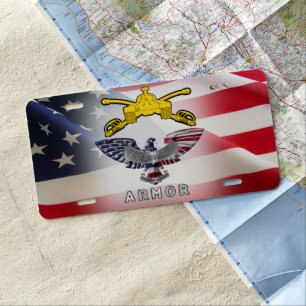 Proud Army Armor Veteran License Plate