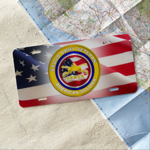 Proud Army Armor Veteran License Plate