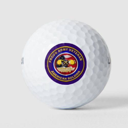 Proud Army Chemical Corps Veteran Golf Balls