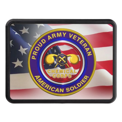 Proud Army Chemical Corps Veteran Hitch Cover