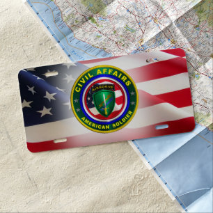 Proud Army Civil Affairs Soldier License Plate